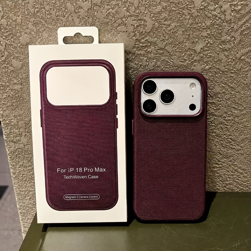 TEMU Phone Case - Fabric Magnetic, Premium Anti-drop Protective Case, With Ai Button Protection, Unisex Couple Style, Suitable For Iphone