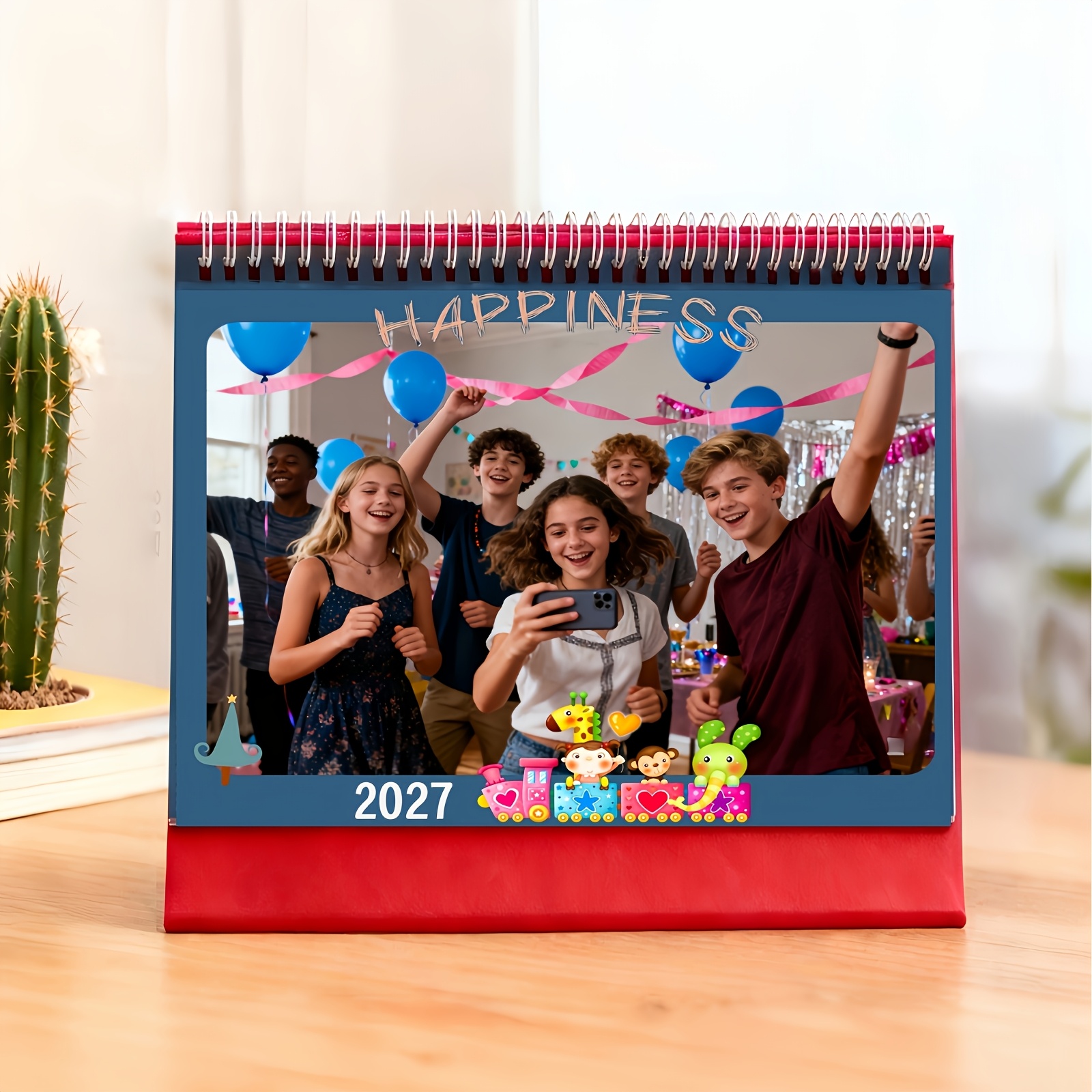 TEMU Calendario Fotografico Personalizzato 2027 - Agenda Mensile con 7 Foto, Design a Tema Animali per Casa/Ufficio - Annuale Datato ( 2027 - 2027) -