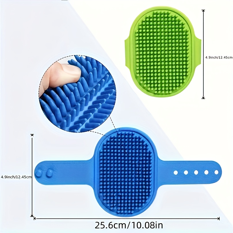 pet bathing brush massage gloves adjustable circular handle non   soft bristles for   grooming shampooing massaging ideal for bathing Product details 3