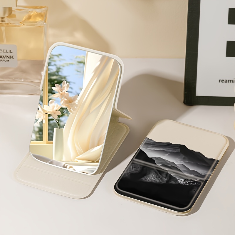 Compact Stylish Foldable Makeup Mirror for Students