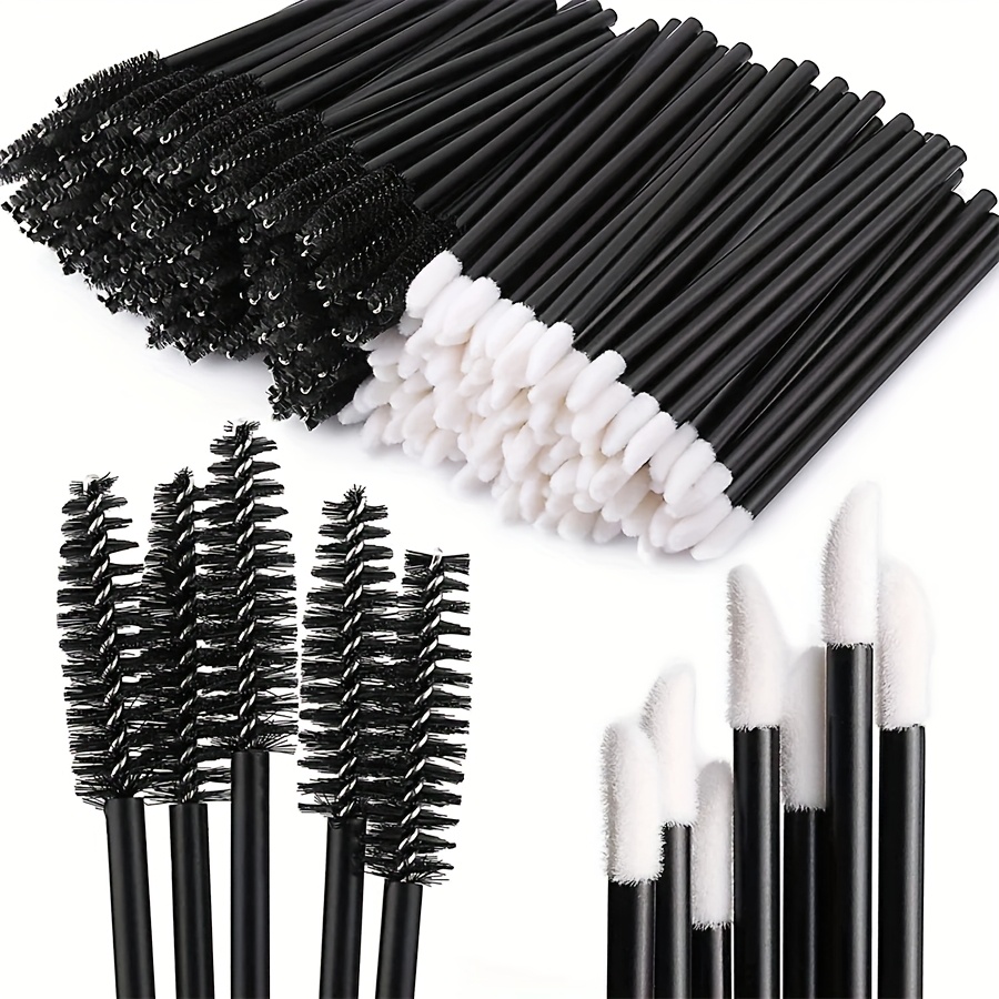 250pcs makeup tools kit eyebrow brush eyelash mascara wands lipstick lip brush disposable eyeliner eyeshadow lash extension applicators makeup accessories with organizer container box details 2