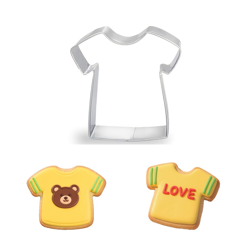 TEMU Clothes Shape Stainless Steel Cookie Mold, Easy To Demold, And Snacks For Home Baking And Dessert Shops, Suitable For Clay And Baking, Birthday