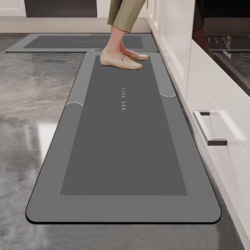 1pc 3 5mm thickened diatomite non slip comfortable bathroom and kitchen mat with absorption and attractive suitable for kitchen laundry room bedroom and bathroom entrance