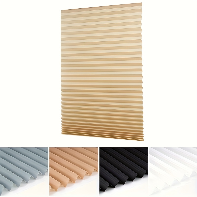 1pc/High-density non- fabric/Shade curtain/Pleated design/DIY cuttable/Semi-darkening style/Self-adhesive top with adhesive strip/Includes two clips