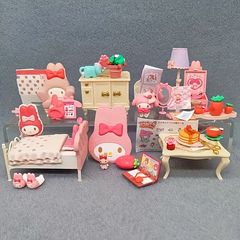 

Sanrio Hello Kitty Mini Furniture Mystery Box For Anime Collectors, Perfect And Gifts For Birthdays, Mid-, New Year, And Christmas.