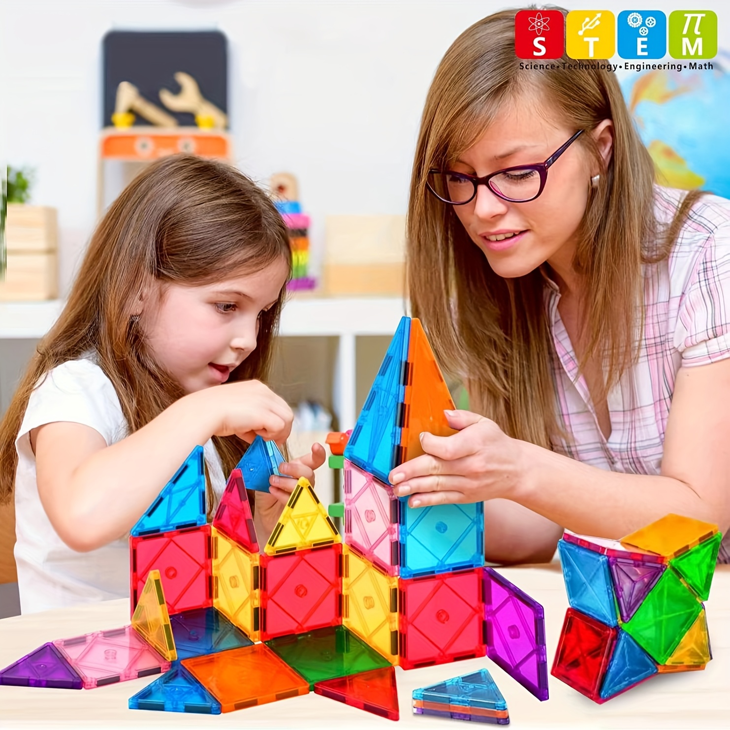 magnetic tile building block toys educational magnet set Temu
