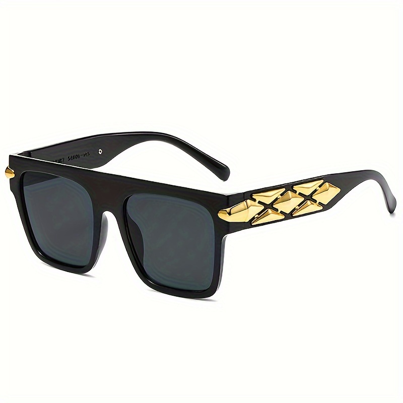 Retro Glasses For Women Men Golden Twisted Wide-leg Sunglasses Anti Glare  Sunshades For Fashion Decoration