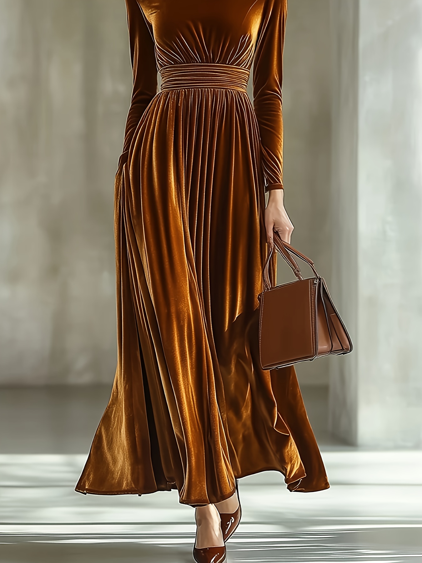 knee length dresses for ladies Catriona Satin Maxi Dress main image 1