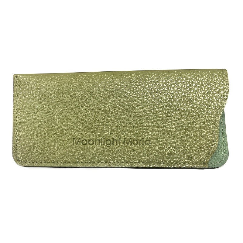 Image of 1pc Unisex Soft Faux Leather Glasses Bag, Ultra-thin Portable Glasses Pouch, Lightweight For Reading Glasses, Fashionable Accessory Storage Case, Suitable For And Reading Glasses