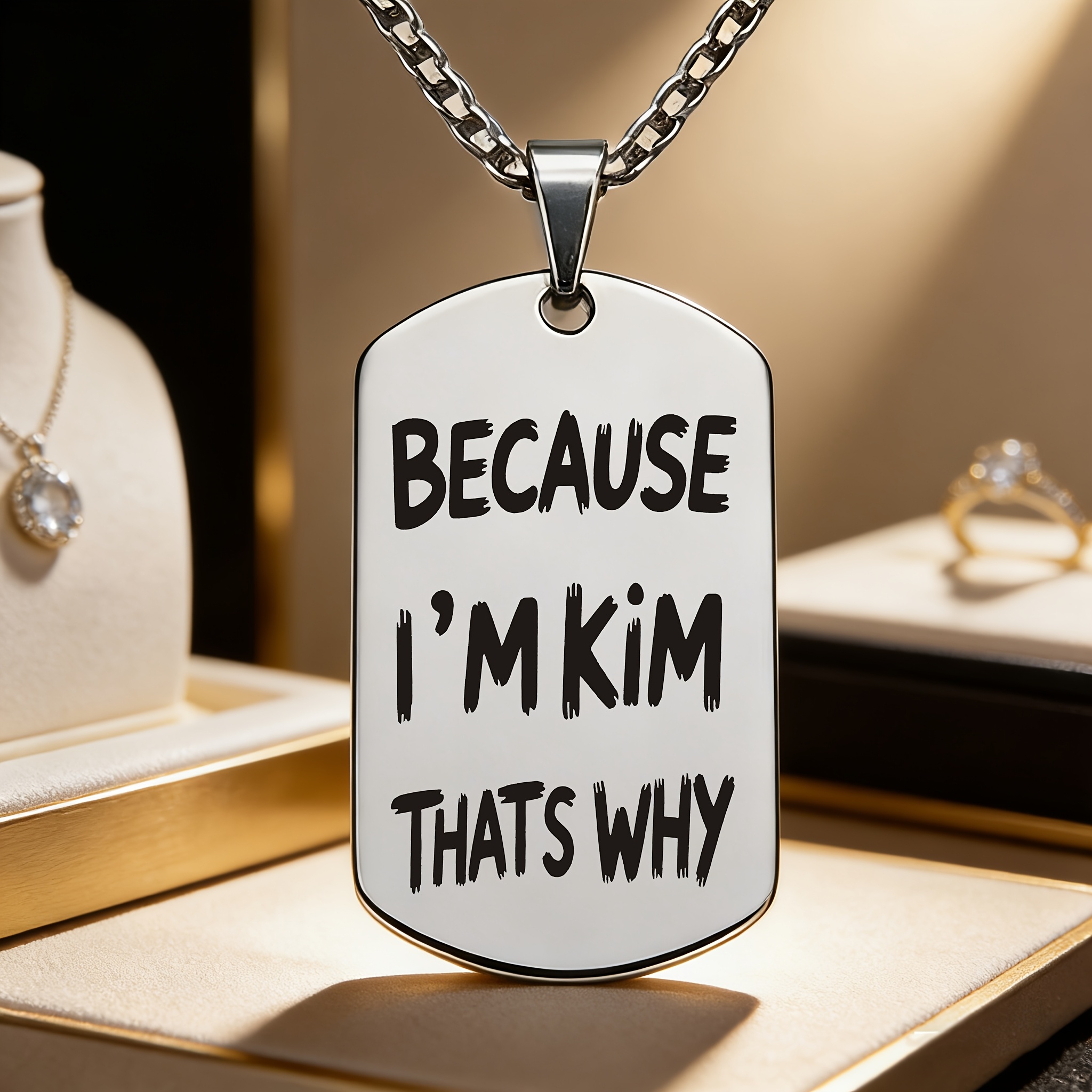 "Because I'm Golden" Simple Stainless Steel Necklace