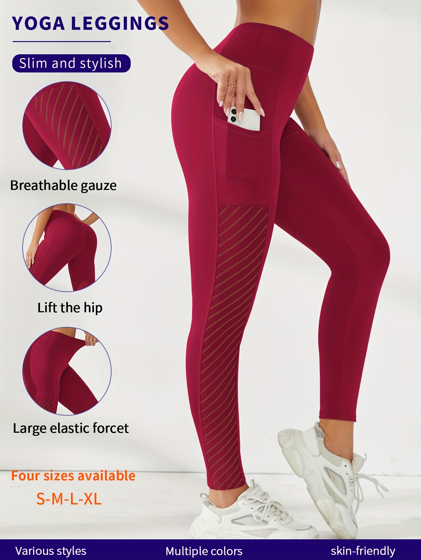 Mesh Tummy Control Butt Lifting Yoga Pants Breathable Mesh - Temu Portugal