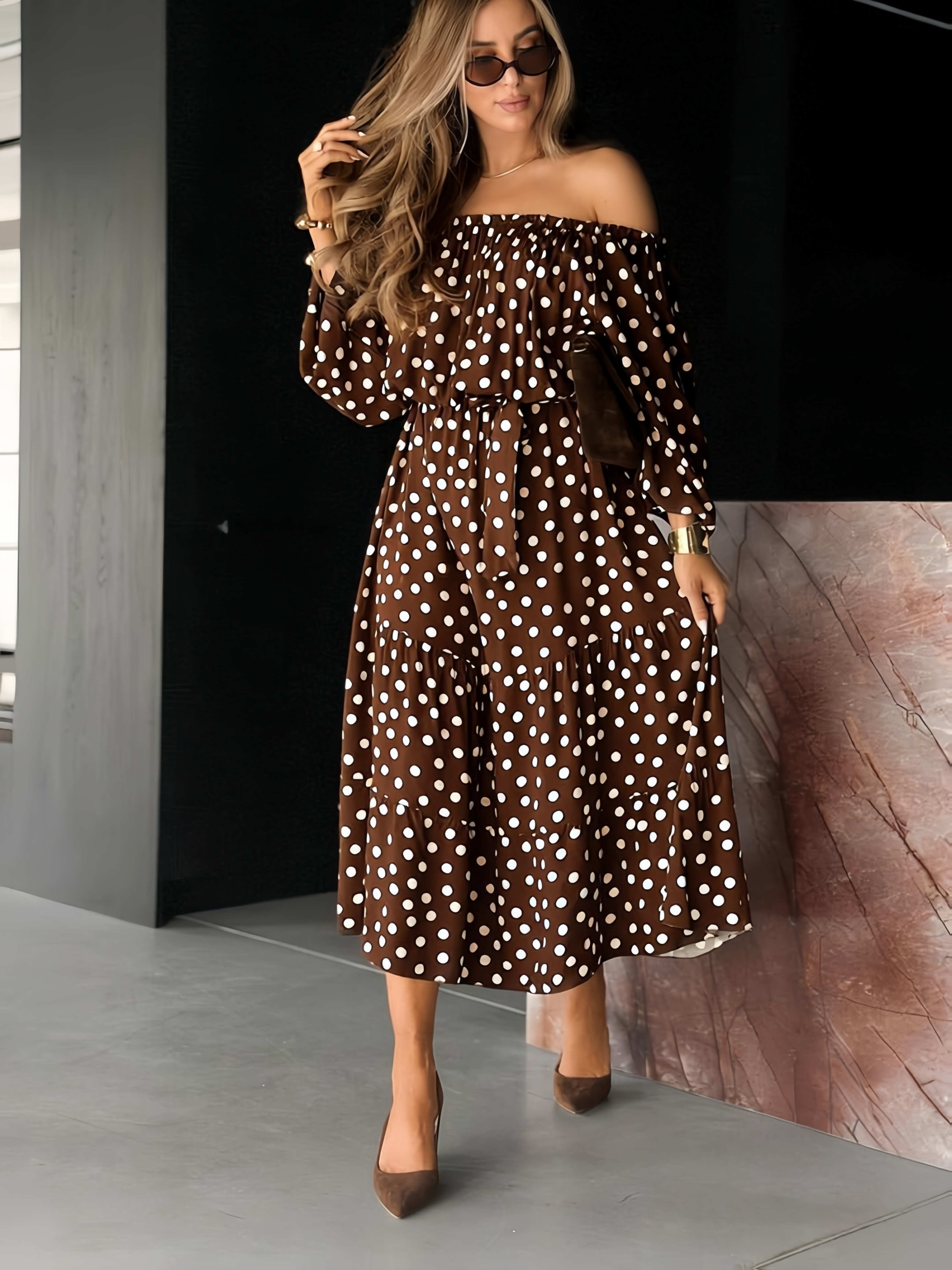 yellow polka dot dress - Cyprus