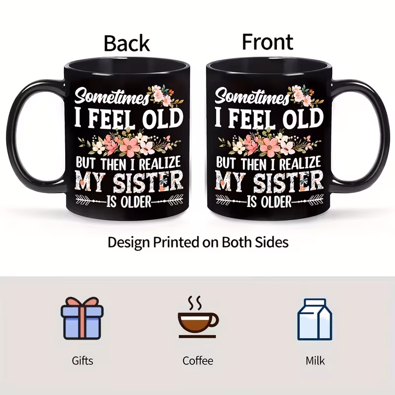 11oz ceramic coffee mug funny i feel old but i design humorous for microwave dishwasher safe hot or cold drinks ideal for birthdays holidays hot cold beverage floral accent mug glossy mug coffee cup 3