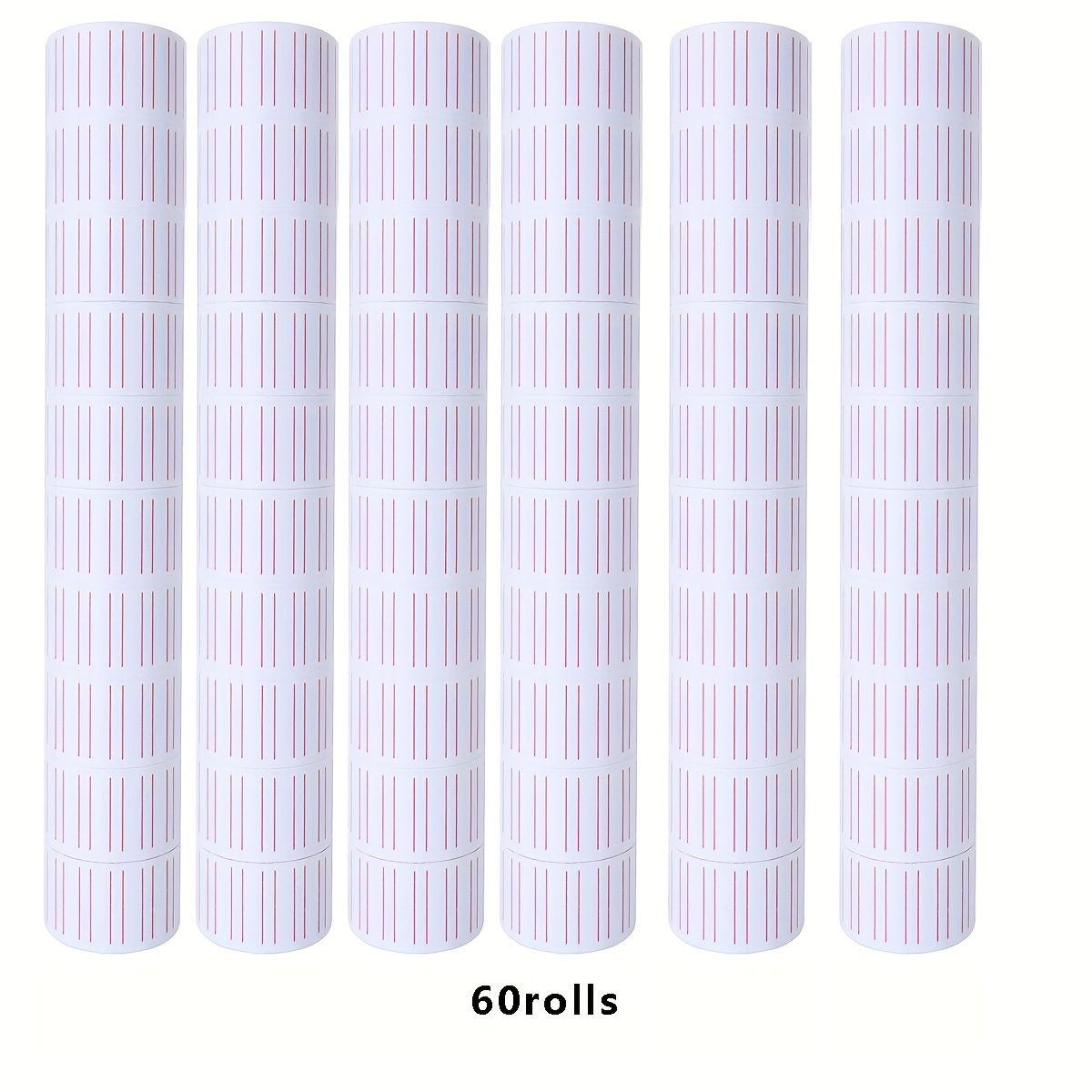 Image of 60 Rolls 30000pcs Labels For Mx-5500 Labels, White Tag Label , Super Sticky Tags , Suitable For Retail Stores, Offices, Organization Labeling