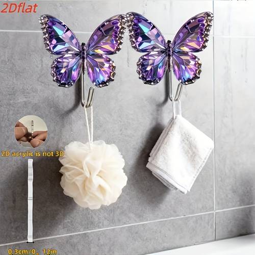 2 set of two colorful dancing cartoon pattern auxiliary hooks simple beautiful no drilling traceless door bathroom hooks stylish design suitable for kitchen bathroom living room decor hanging storage