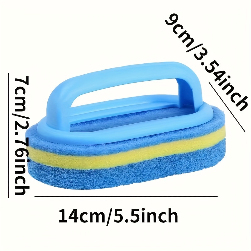 Handle Sponge Cleaning Brush, Can Be Used for Bathrooms, Bathtubs and Tile Cleaning Brushes, Kitchen Cleaning Sponge Wipes, Dishwashing Sponge Brushes, Pot Brushes, Durable Cleaning Sponges, Powerful Stain Removal, Cleaning Supplies, Strong Bathtub, Tile and Kitchen Sponge Cleaners, Durable Dishwashing Tools, Can Clean Efficiently