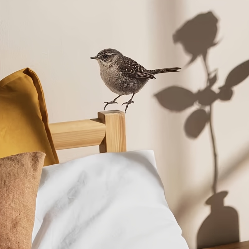 1pc 2d Flat Printing Bird Stickers, Suitable For Wall Decoration In Bedrooms, Kitchens, And Living Rooms. Stickers Are Small And Flexible, And Look Beautiful