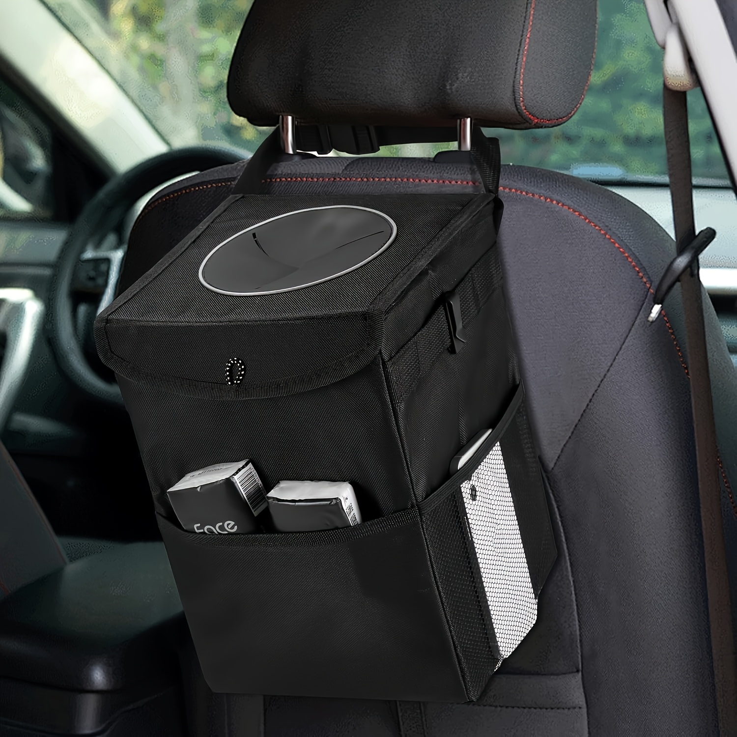 vehicle waste bin easy suspended car rubbish