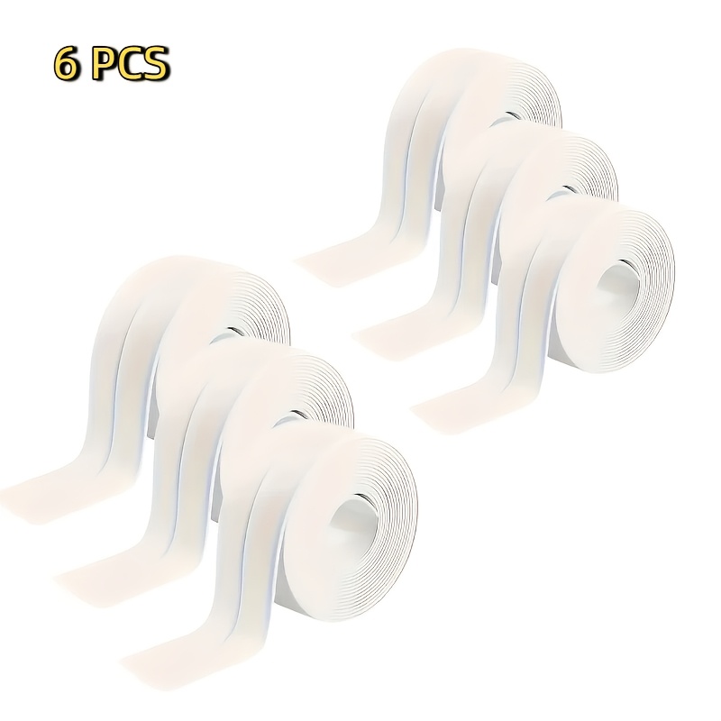 TEMU 6 Rolls Moisture-proof Toilet Sealing Strips, Kitchen Bathroom Self-adhesive Sealing Tape, Bathroom Tape To Avoid Moisture, Kitchen Sink