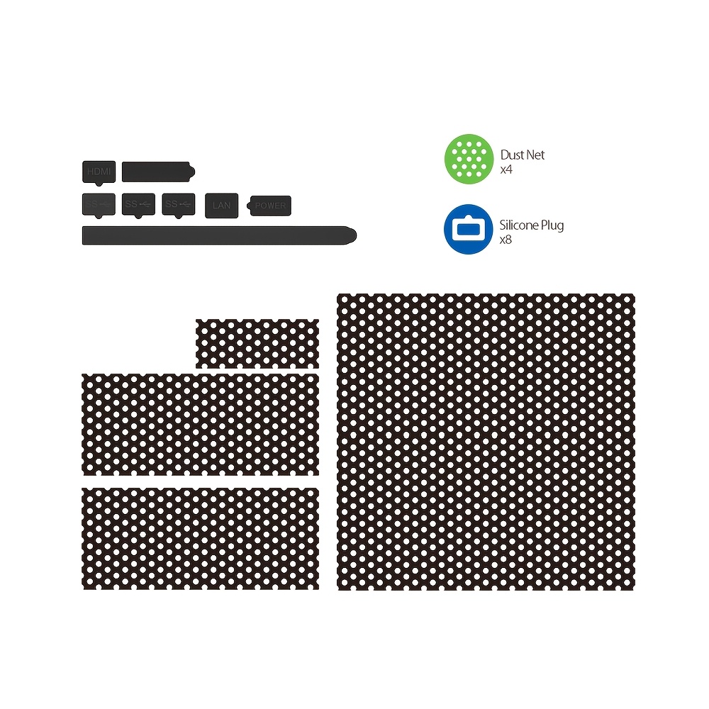 TEMU Tyx-2607 Dust Protection Kit For Series X, Protects Console's Cooling Hardware And Ports