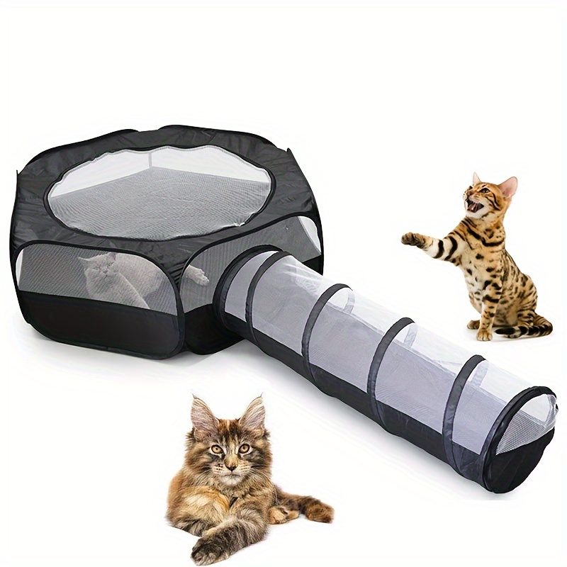 Игровая палатка для кошек с подвесными игрушками