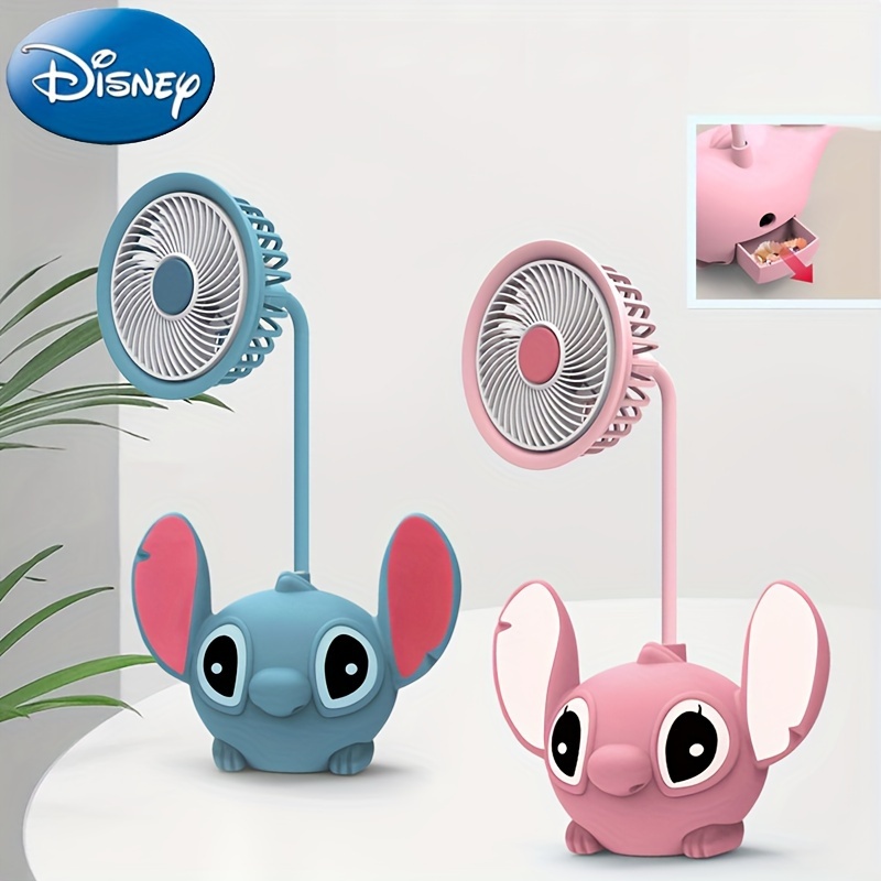 

Cartoon Stitch Usb Charging Fan With Pencil Sharpener, Student Bedside Small Fan
