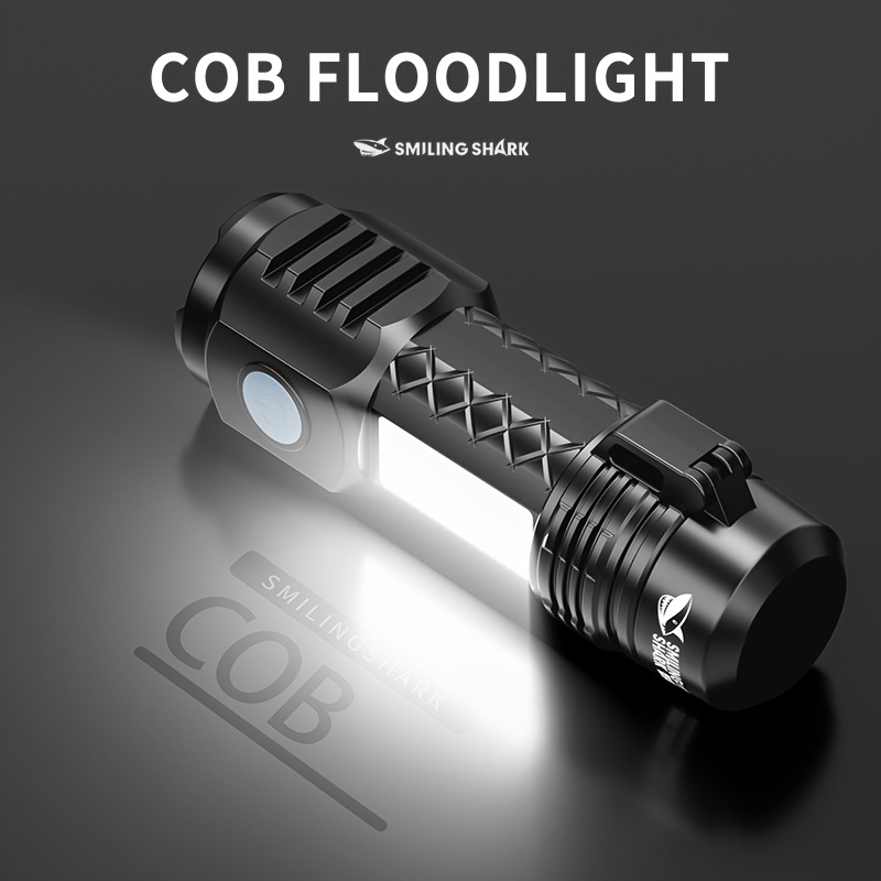1pc   2 in 1 flashlight rechargeable led work light   cob floodlight 26800 battery light 5   torch with igniter portable for outdoor camping emergency candle sd5414 Product details 6