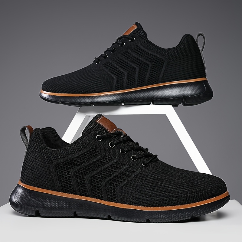1pair CHTAPPILIAR Men's Breathable Mesh Casual Sneakers, Solid Color Low Top Lace-Up Shoes with EVA Sole and Fabric Insole for Daily Wear - Spring/Summer Collection