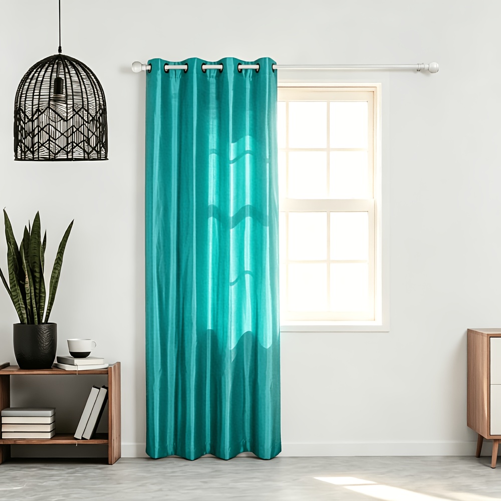Image of 1pc Curtains For Bedroom, Blackout Curtains Room Darkening Sun Light Blocking Grommet Window Drapes For Living Room, 55*84inch/55*95inch