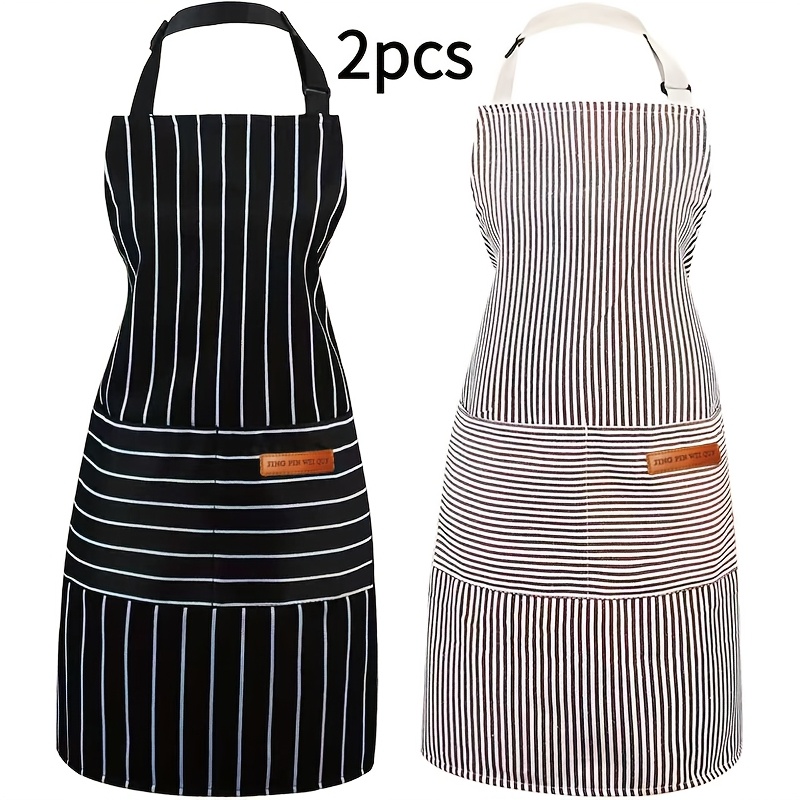 TEMU 2-pack Apron-unisex, Adjustable Bib Kitchen Apron, Cooking Apron, Women Men Apron, With Pocket