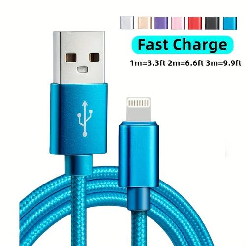 extra long fast charging cable for usb data synchronization with for iphone models 14 13 12 11 pro max se x 8 7 6 suitable for charging ipads