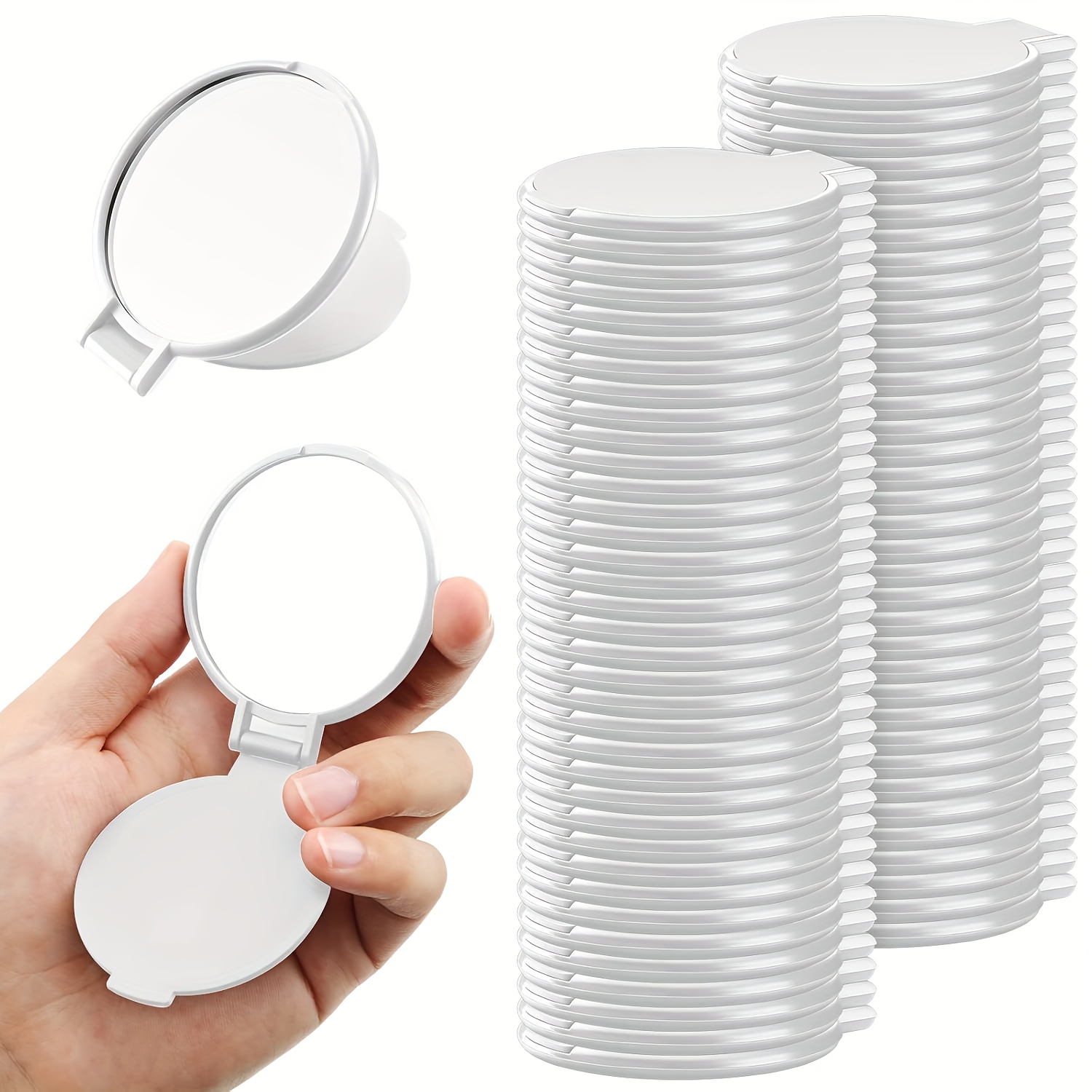 10pcs Of Round Portable Makeup Mirrors, Ideal For Women' Use, Mother's Day Gifts, And Travel Mirrors