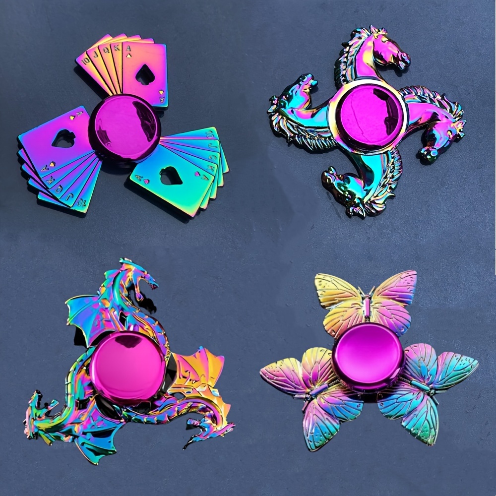 Image of 4pcs, Metal Fidget Spinner, Hand Fidget Toy, Party Favors, Fidget Party Favor Toys For , Classroom Prizes Party Favors Gifts, Stuffers, Classroom Prizes, Fidget Toys