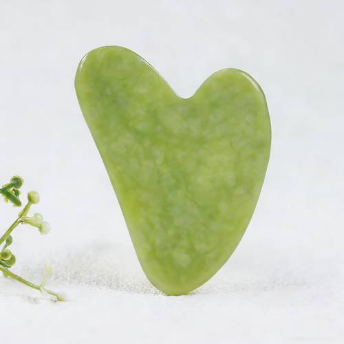 1pc real xiuyan stone green guasha massage tool hand carved natural stone gua sha board traditional scraper tool for face and body massager skin care tools for face massager self care gift for men and women