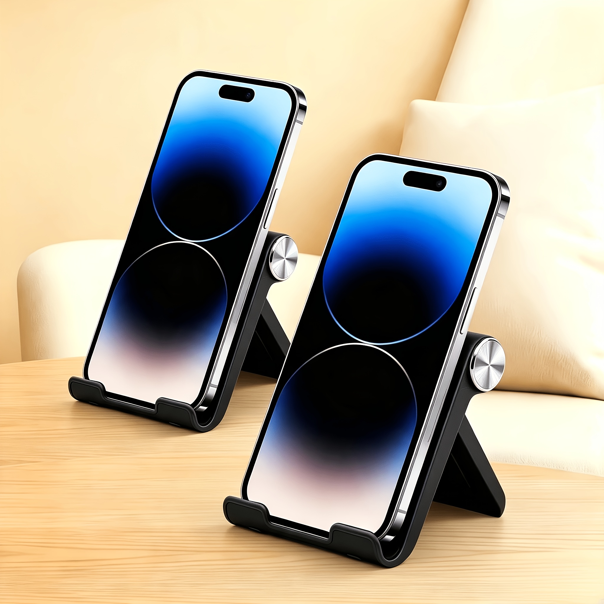 TEMU 2 supporti pieghevoli portatili per telefono, supporti multifunzionali da tavolo per tablet, e resistenti, facili da riporre, adatti per ufficio