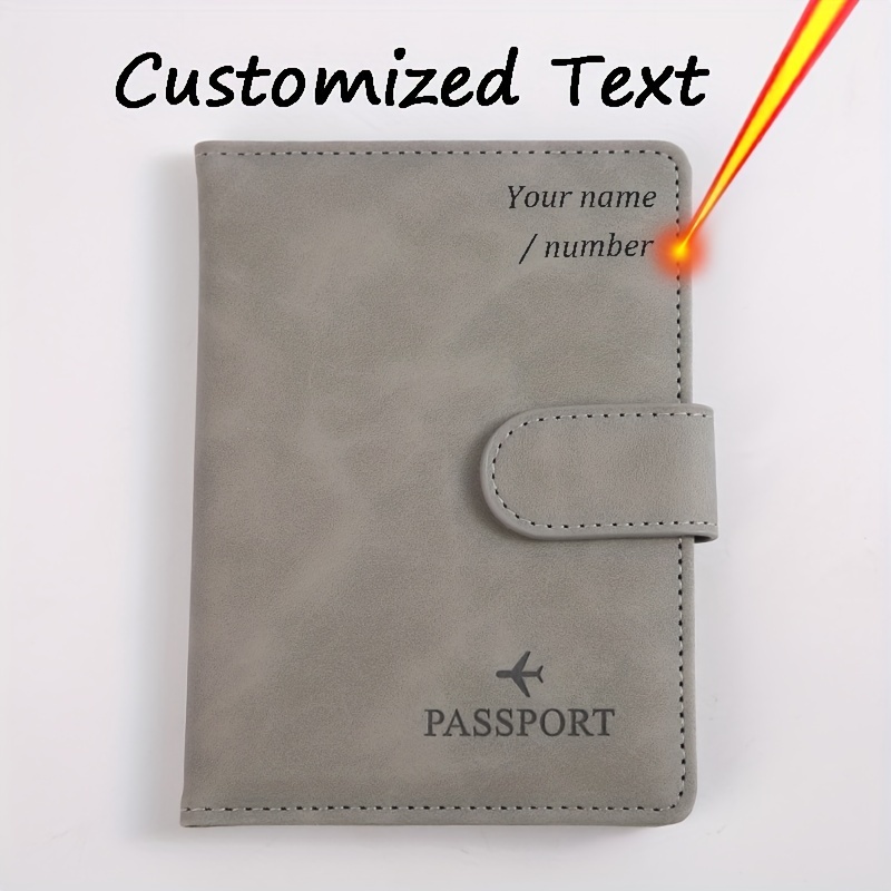 

Personalized Customized Passport Cover Passport Protector Passport Holder With Card Slots, With Sim Card Slots, For Boyfriend, Husband, Father