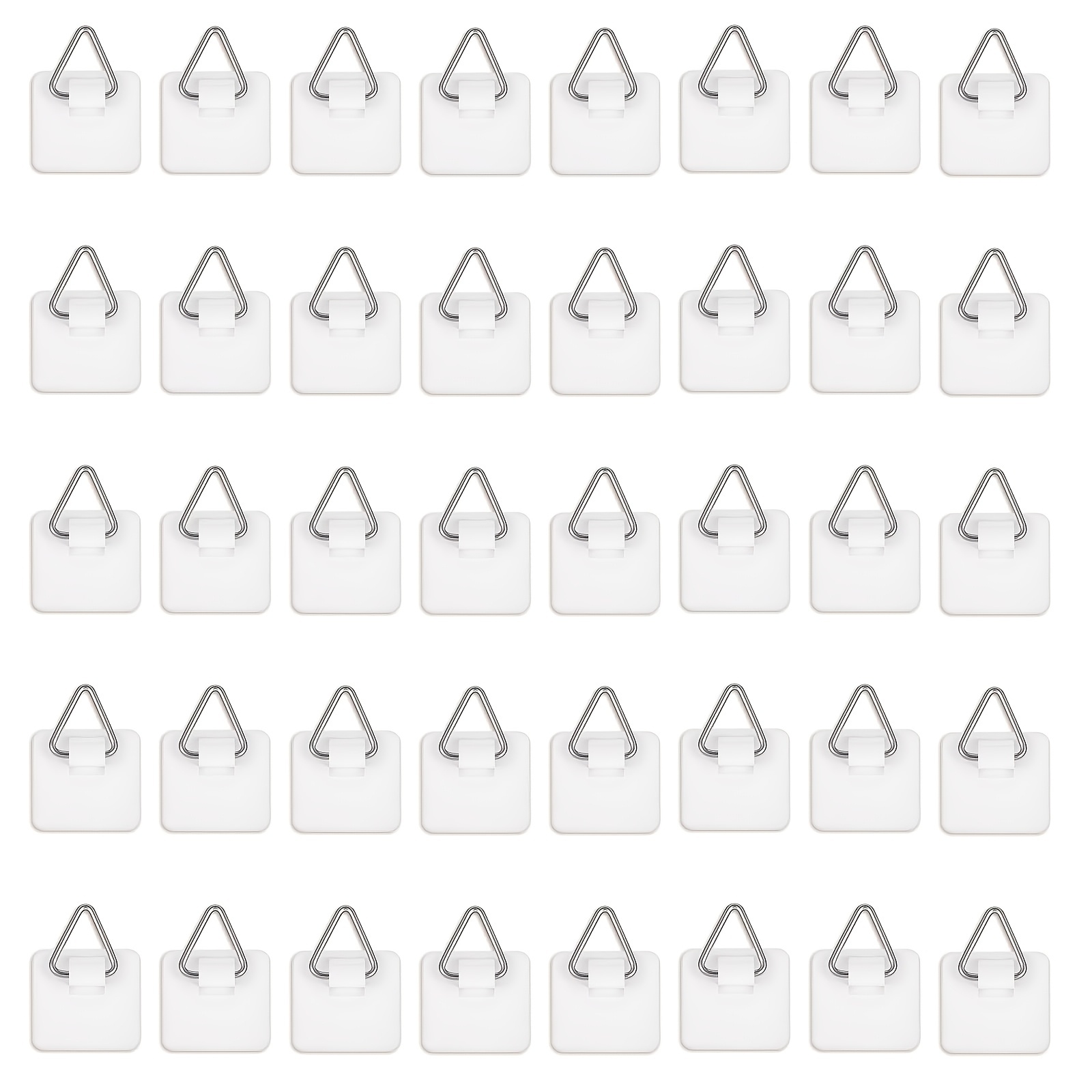 TEMU 40 Heavy-duty Adhesive Picture Frame Hooks, Suitable For Picture Frames And Wall Panels, With Adhesive Backing—no-nail Design, Hung On Shelves,