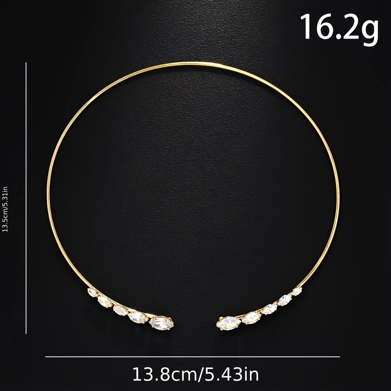 Exquisite Open-end Thin Choker with Set Ends