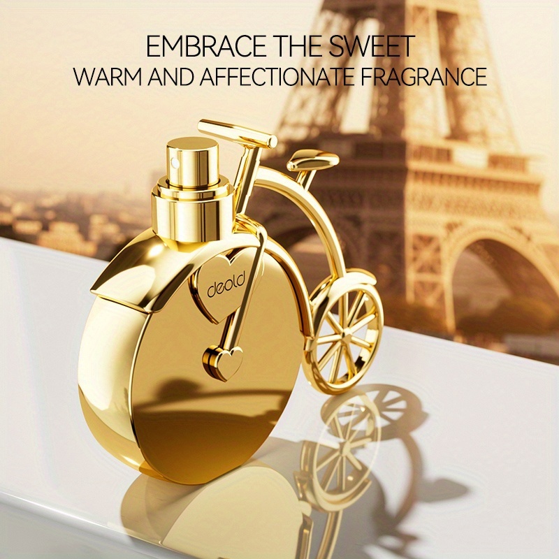 Image of Deold Women's Perfume (golden Bicycle Design)it Features A Chocolate Gourmet Fragrance And Long-lasting Scent. Suitable For Dates, Parties And Other Occasions, It Works As A For Holiday Gifting.