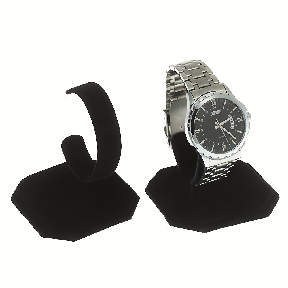 TEMU High-quality Velvet Jewelry Display Stand Set - Organizer For Watches, Bracelets, And Necklaces