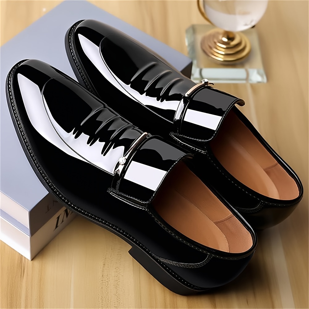 

Men's Dress Shoes Loafers Slip On Casual Driving Loafer Pull On Dress Shoes High Gloss Boat Shoes For Men