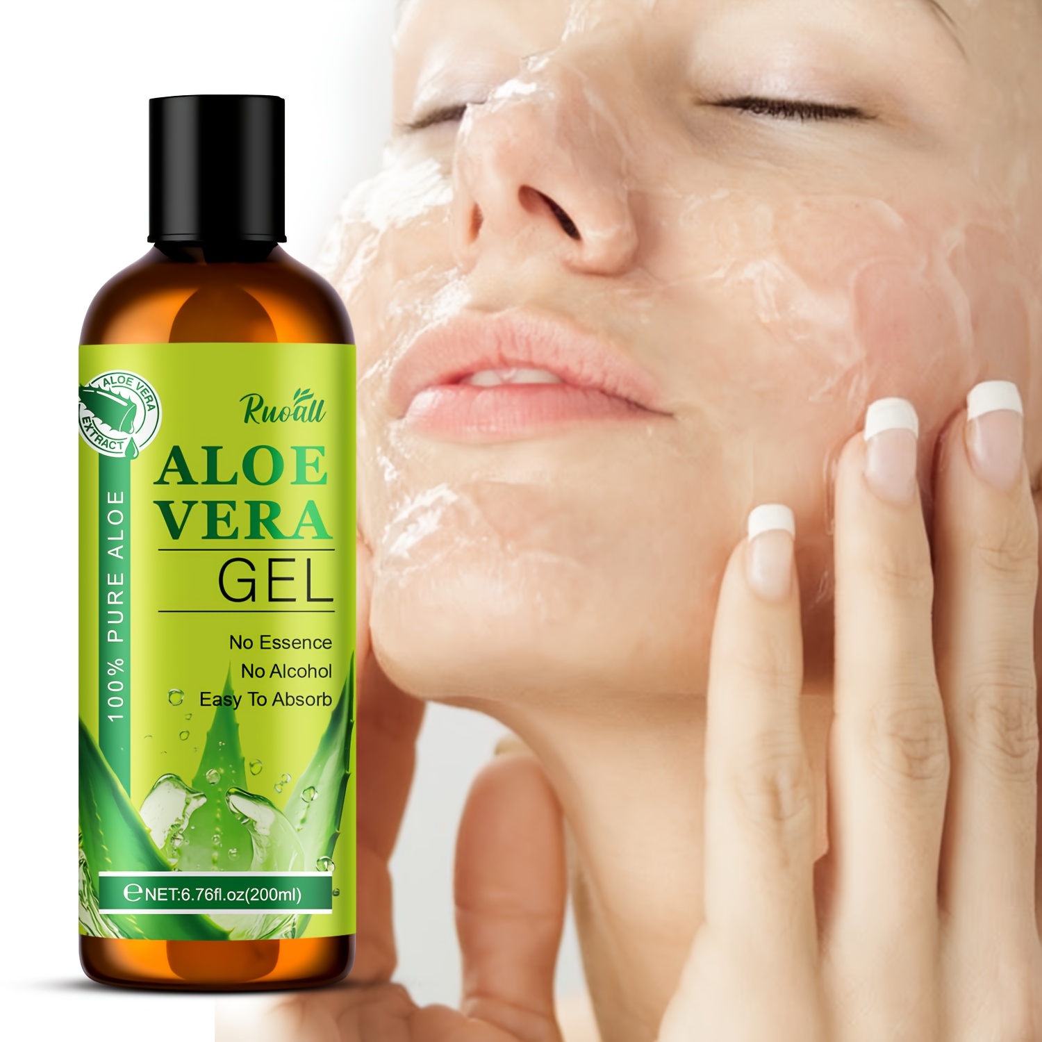 aloe vera gel - 1.76 unzen , reisegre after-sun hautpflegegel,  pflanzenextrakt zur khlung, tiefenfeuchtigkeitsspendendes gel fr  gesichtsmasken, haut, haare und krper, minimiert poren, nhrende  feuchtigkeitspflege fr trockene haut - schnheit ...