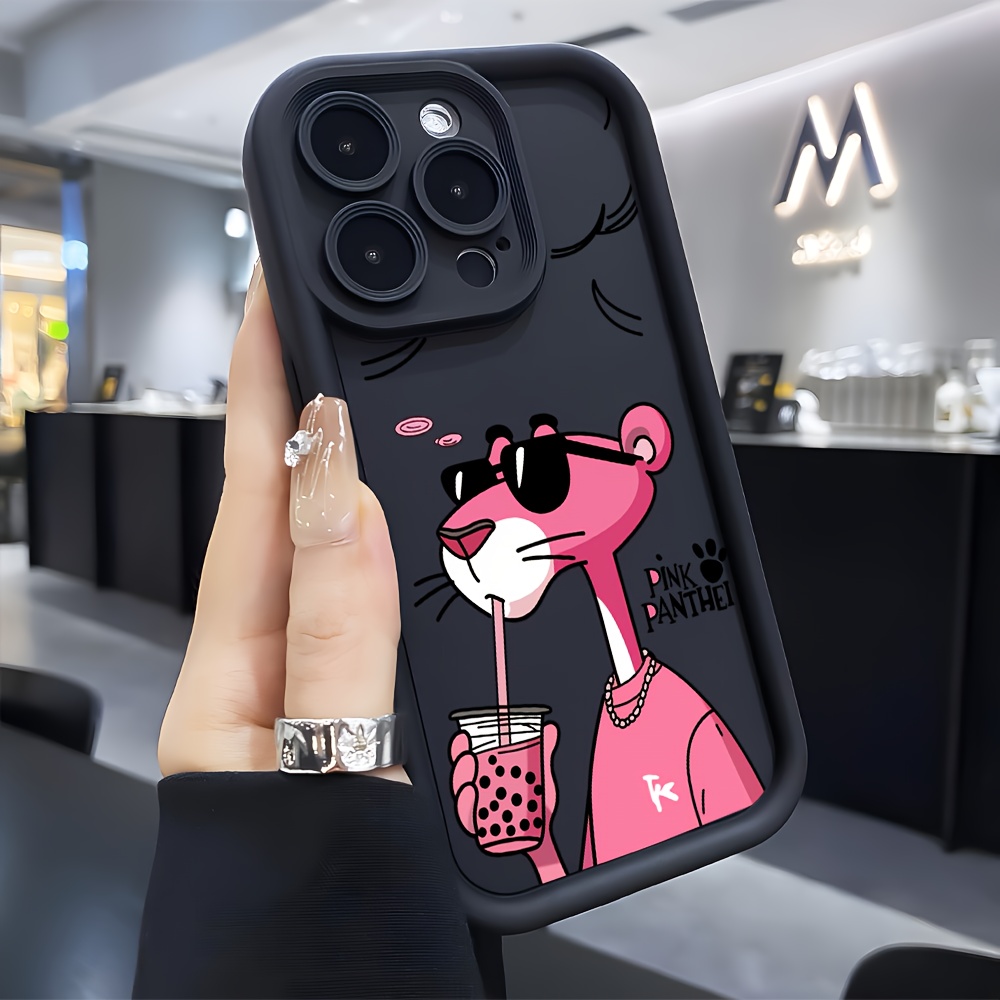 Nueva Funda de Teléfono P-Pink Panther en Diseño Nuevo y Tendencia para iPhone 17, 16e, 16, 15, 14, 13, 12, 11 Pro Max, Mini, Air, XR, XS, X, 7, 8 Plus - Cubierta Trasera Suave Antigolpes con Materiales Flexibles