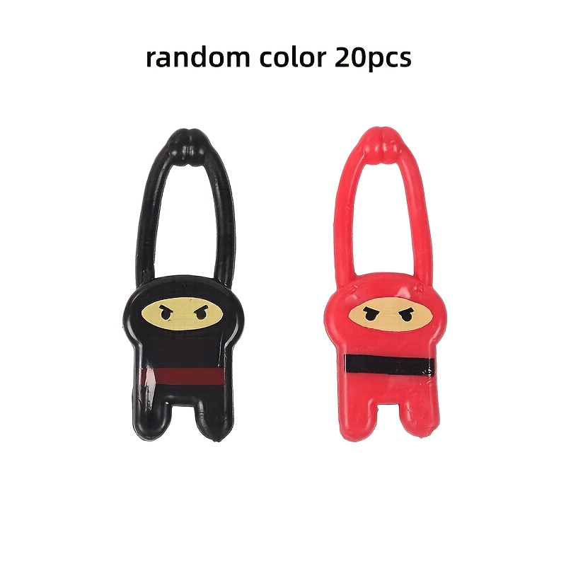 TEMU 20 Elastic Flying Ninja Toys - Red And Black Fun Toys, Suitable For Children's Parties, Easter Basket Fillers, Kids' Party Favor Bags (random