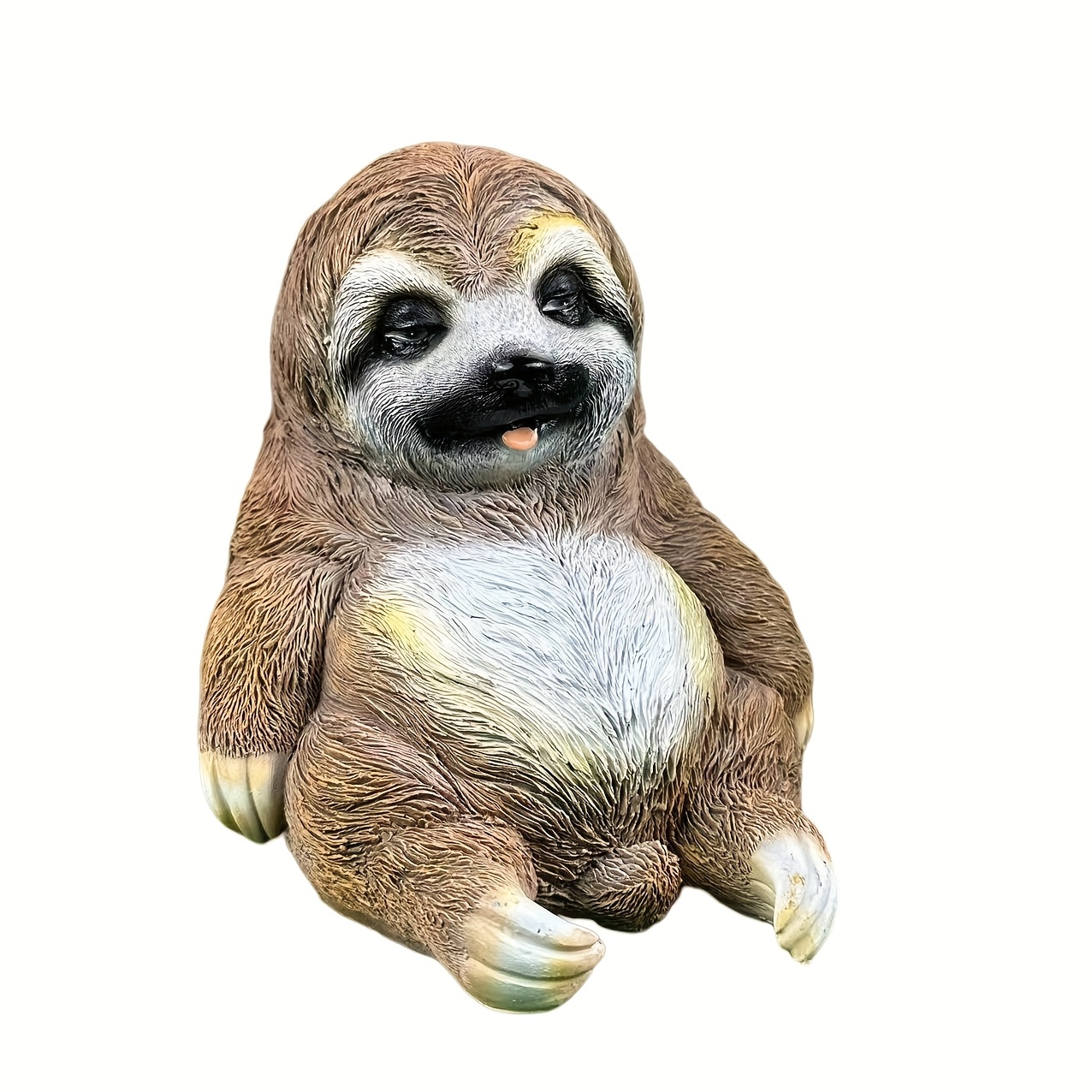 Image of Resin Garden Statue - 6.69-inch Lifelike Lazy Sloth Sculpture, Anxiety- Desk Companion, Family Gift For Mother's Day, And Fade-resistant