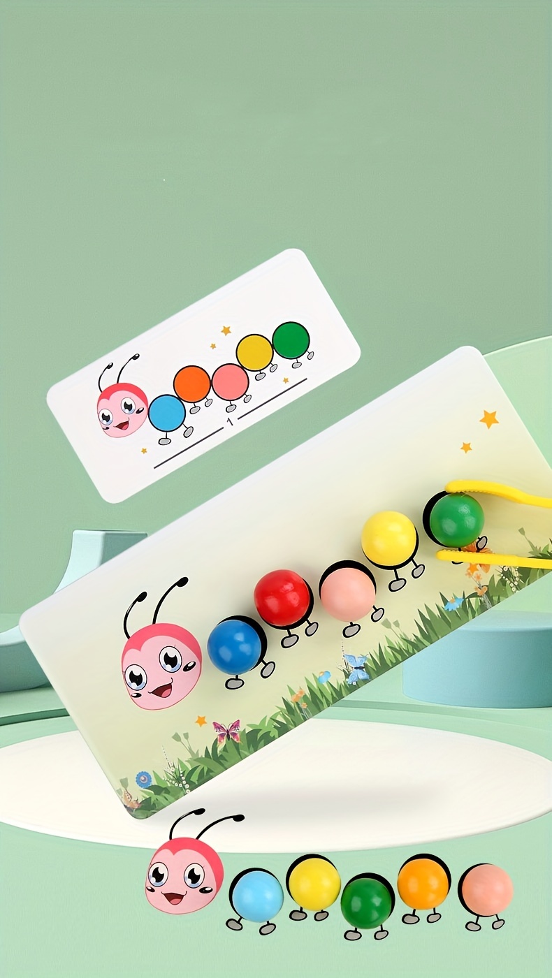 for CATERPILLAR Bead Maze Toy, Color Recognition Fine Motor Skills Focus Training for Boys and Girls - Christmas & Birthday Gift