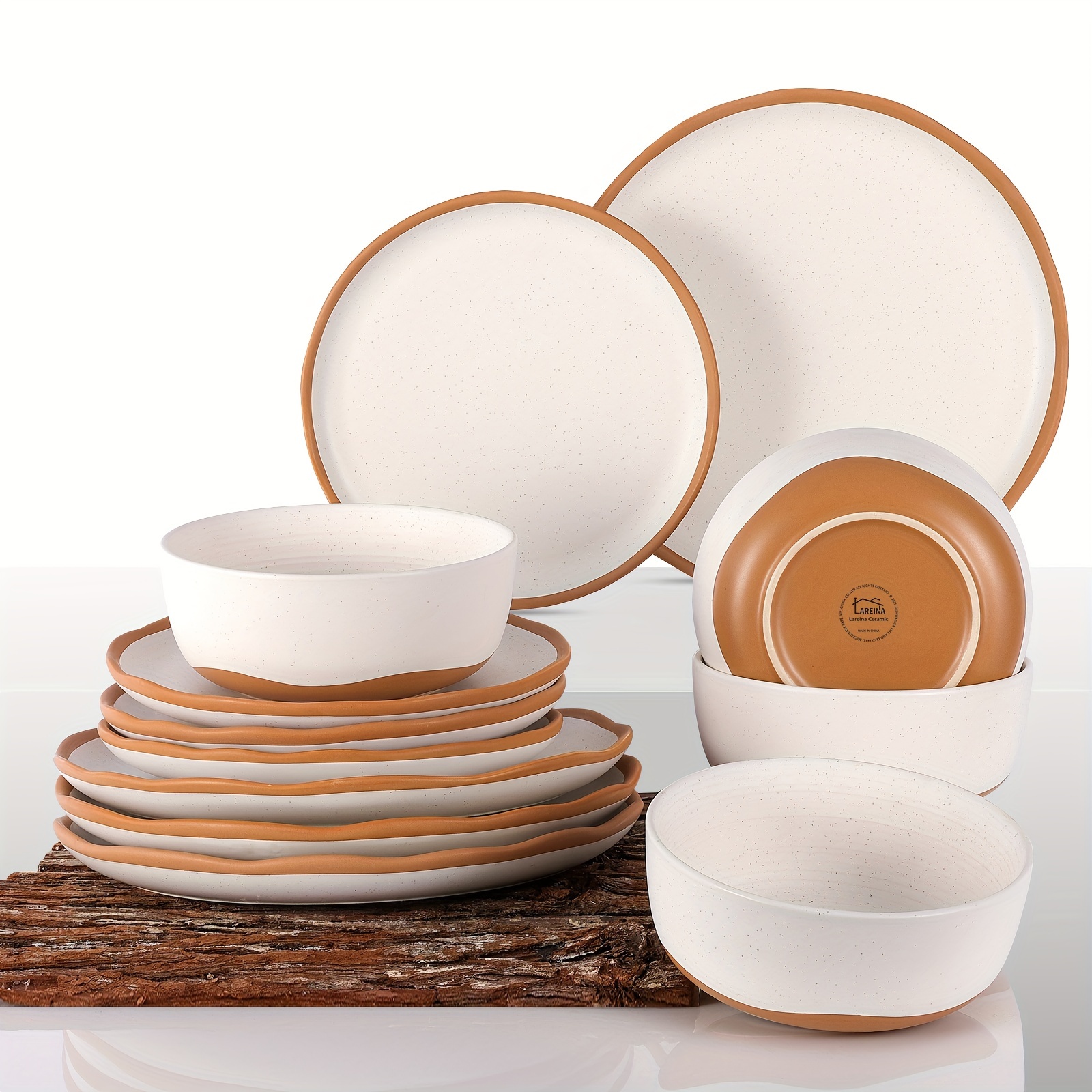 dinnerware sets 12 piece service ceramic dinner plates Temu
