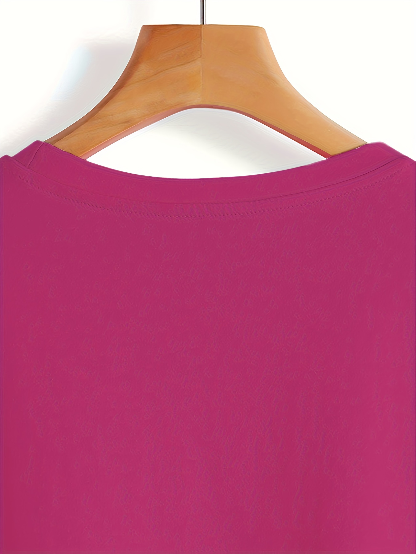 Women'S Plus Size Casual V-Neck T-Shirt, Polyester 95.0% Spandex 5.0%, Solid Color Knit Fabric, Retro Vacation Style Short Sleeve Tee for Spring/Summer, Ladies T Shirts