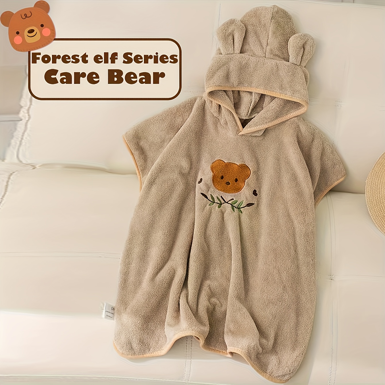 Image of 1pc Cute Or Embroidered Bath Towel - Soft Towels Suitable For Bath, Beach & Travel, -care Embroidery
