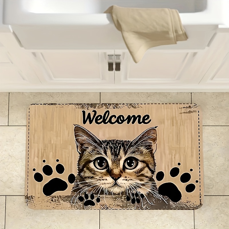 TEMU 1pz tappetino da porta gatto , lavabile in lavatrice, per soggiorni, camere da letto e sale giochi